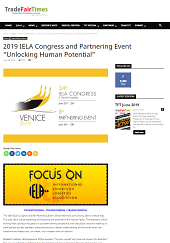 TradeFairTimes: 2019 IELA Congress and Partnering Event "Unlocking Human Potential"at