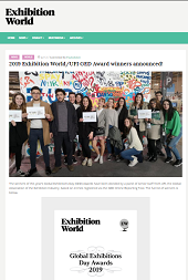 Exhibition World: 20198 Exhibition World and UFI GED Award winners announcedat